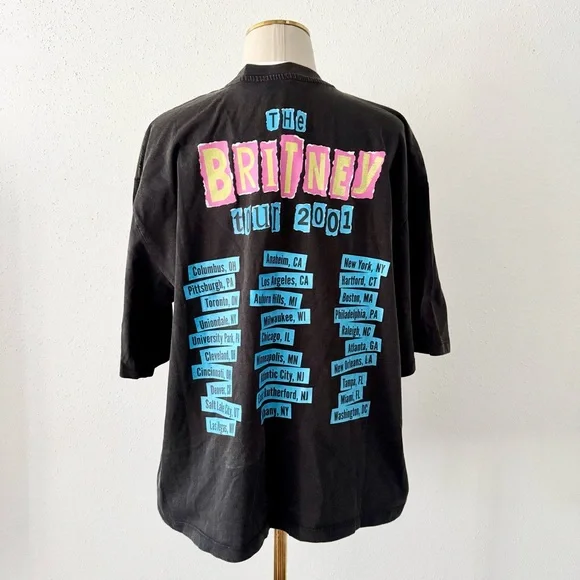 ZARA Britney Spears Tour Washed Effect Short Sleeve T-Shirt Women's Size Small S - Picture 10 of 16